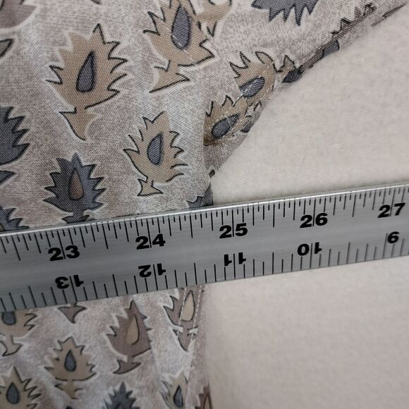 Reunion Shirt Mens XL Tan Long Sleeve Button Up Rayon All Over Print AOP Y2K VTG - Picture 7 of 12